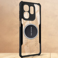 Carcasă pentru Infinix Hot 50i 4G, cu placă magnetică, transparent / negru