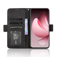 Cu clapetă pentru Oppo Reno 13 Pro, Card Slot, negru
