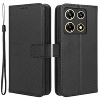 Cu clapetă pentru Infinix Note 30 Pro 4G, Wallet Smart Magnet, negru