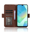 Cu clapetă pentru Samsung Galaxy A16, Card Slot, maro