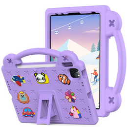 Husă pentru copii pentru iPad Air 10.9" 2022/2020 (5/4 gen.) / Pro 11" 2022/2021/2020 (4/3/2 gen.), Cute Patterns, cu suport, violet