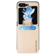 Carcasă pentru Samsung Galaxy Z Flip6 5G, Card Slot Ring Case, bej
