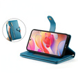 Cu clapetă pentru Samsung Galaxy A56 5G, Wallet Zipper Pocket, albastru