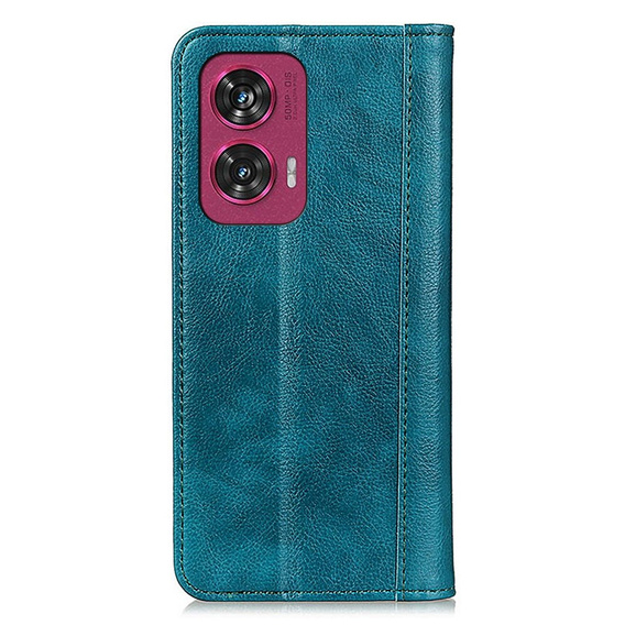 Husa cu clapetă pentru Motorola Edge 50 Fusion 5G, Split Leather, verde