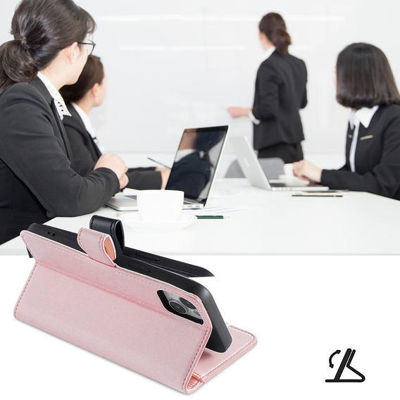 Cu clapetă pentru Xiaomi Redmi Note 13 Pro+, Wallet Zipper Pocket, roz