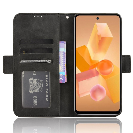Cu clapetă pentru Infinix Hot 40i, Card Slot, negru