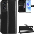 Cu clapetă pentru Honor 90 Lite 5G, Crazy Horse Wallet, negru