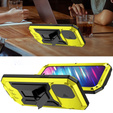 Husă pentru iPhone 14 Pro, R-JUST CamShield Slide, armată, galben / negru