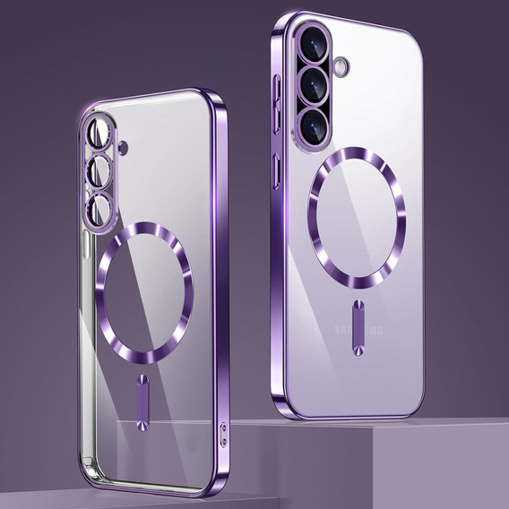 Husă pentru Samsung Galaxy A36, Electro MagSafe, violet + Sticlă pentru ecran