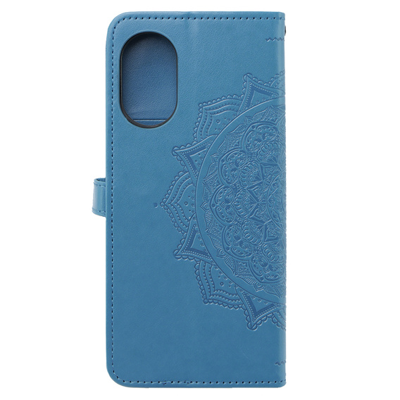 Cu clapetă pentru Oppo A58 4G, Mandala, albastru