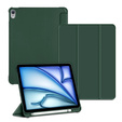 Husă pentru iPad Air 13" 2025/2024 (7/6 gen.), Smartcase cu spațiu pentru stylus, verde închis