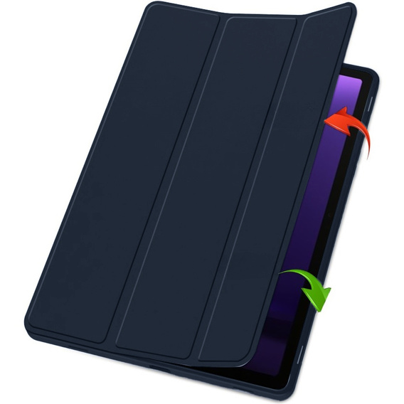 Husă pentru Samsung Galaxy Tab S10 FE+ Plus, Smartcase cu spațiu pentru stylus, albastru închis