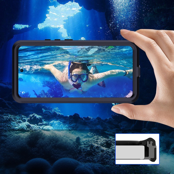 Husă impermeabilă IP68 pentru Xiaomi Redmi Note 14 Pro 5G, Redpepper, negru