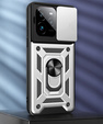 Husă blindată pentru Realme GT 7 Pro, CamShield Slide, de argint