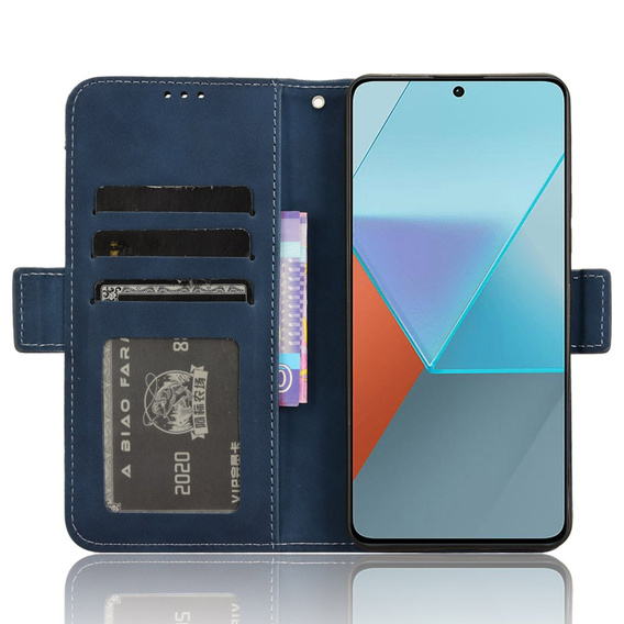 Cu clapetă pentru Xiaomi Redmi Note 13 Pro 5G, Card Slot, albastru