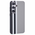 Carcasa pentru Samsung Galaxy S25, Carbon Fiber MagSafe, gri