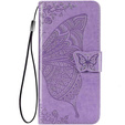Cu clapetă pentru Xiaomi Redmi A5, Butterfly, violet