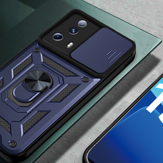 Husă blindată pentru Xiaomi 13 Lite, CamShield Slide, albastru