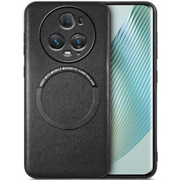 Huse pentru Honor Magic 5 Pro, Leather Hybrid MagSafe, negru