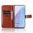 Cu clapetă pentru Xiaomi Redmi Note 14 4G, Crazy Horse Wallet, maro