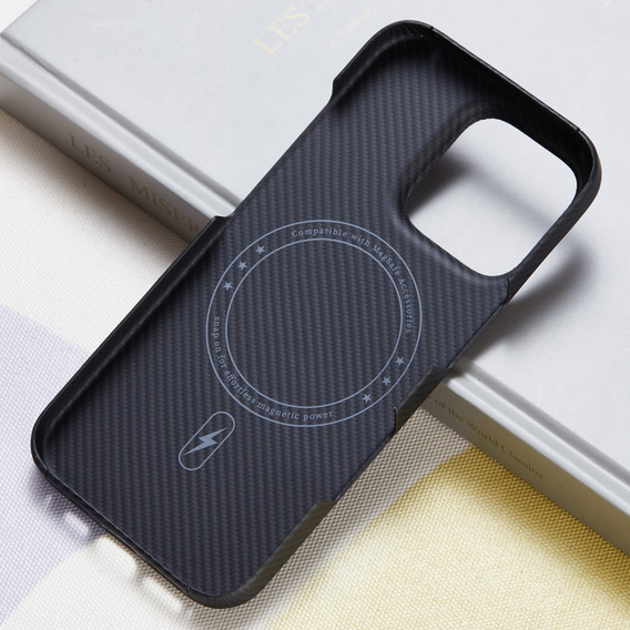 Husă pentru iPhone 16 Pro Max, Aramid Fiber Cover, negru