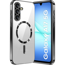 Husă pentru Samsung Galaxy A17 5G, Electro MagSafe, transparentă cu margini negre