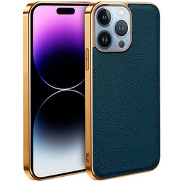 Huse pentru iPhone 14 Pro, Cowhide Leather, verde