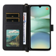 Carcasă cu clapetă pentru Xiaomi Redmi A5, Crossbody Leather Wallet, negru