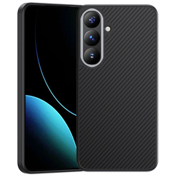 Carcasa BENKS Kevlar pentru Samsung Galaxy S25, pentru MagSafe, Carbon Fiber, negru