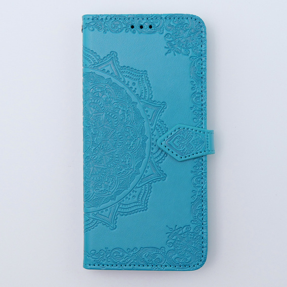 Cu clapetă pentru Motorola Moto G54 5G, Mandala, albastru