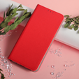 Husă pentru Oppo Reno 11F 5G, Smart Magnet, roșu + sticlă 9H