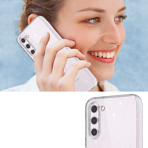 Huse pentru Samsung Galaxy S23, Glittery Powder, transparentă