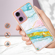 Carcasă de protecție pentru Motorola Moto G24 / G24 Power / G04, Marble Slim Case, albastru