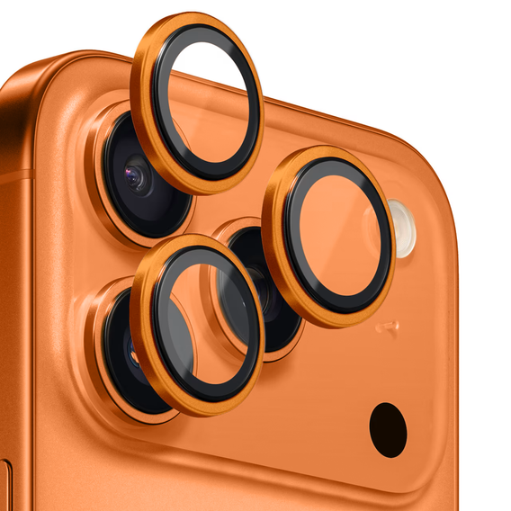 2x ERBORD OPTIK Pro sticlă călită pentru iPhone 16 Pro / 16 Pro Max camera foto, negru