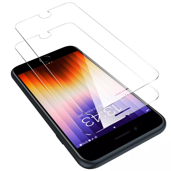 2x sticlă călită pentru iPhone 7/8/SE 2020/SE 2022, ERBORD 9H Hard Glass pe ecran