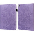 Husă cu clapetă pentru Samsung Galaxy Tab A8 10.5 SM-X200 SM-X205, flower, violet
