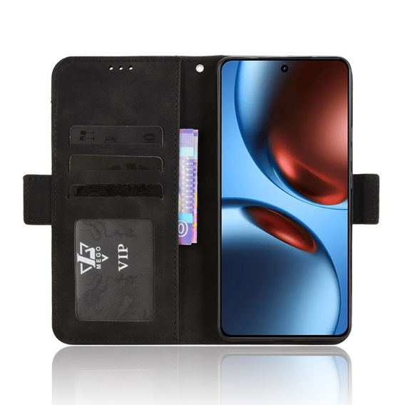 Cu clapetă pentru Realme GT 7 / 7T, Card Slot, negru