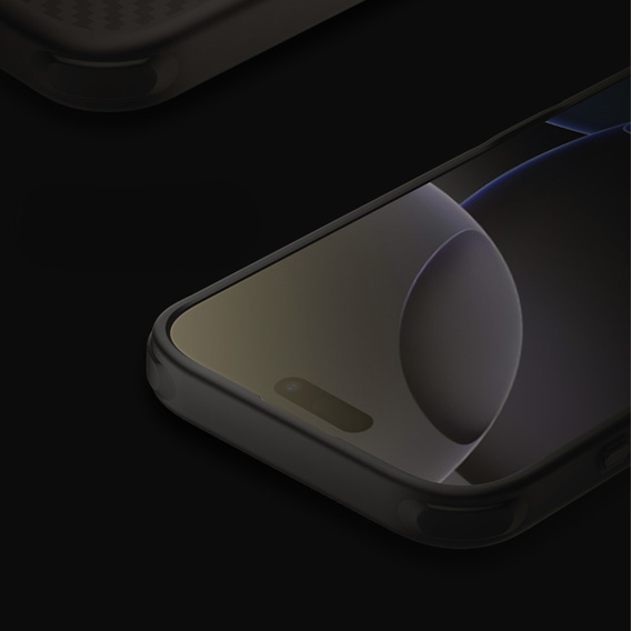 Carcasă pentru iPhone 16 Pro, carcasă blindată Nillkin, Carbon Fiber, pentru Magsafe, negru