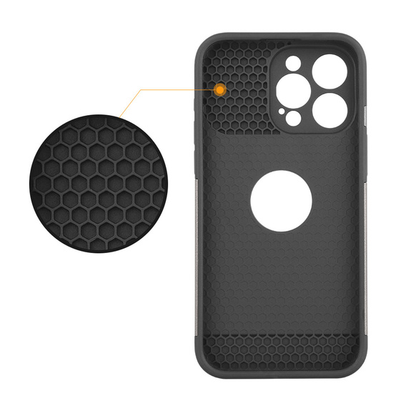Huse pentru iPhone 15 Pro, ERBORD MagProtect Slide Camera, gri titan