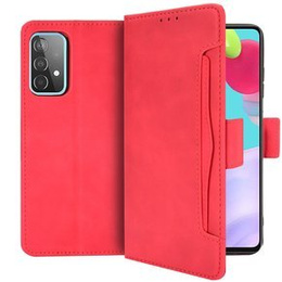 Cu clapetă pentru Samsung Galaxy A52 / A52s, Card Slot, roșu