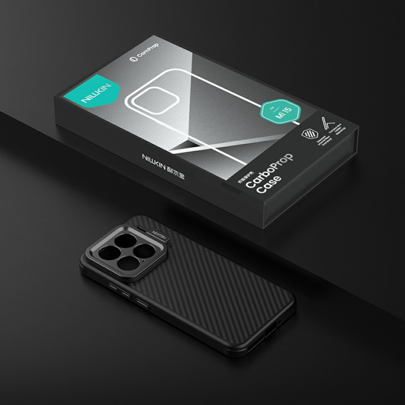 Carcasă pentru Xiaomi 15, carcasă blindată Nillkin, Carboprof Case, pentru Magsafe, negru