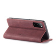 Husa CASEME pentru Samsung Galaxy S20 FE, Leather Wallet Case, roșu