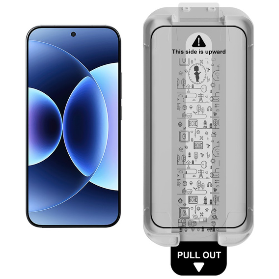 Sticlă temperată IMAK cu cadru de poziționare pentru Xiaomi 17 Pro Max, negru