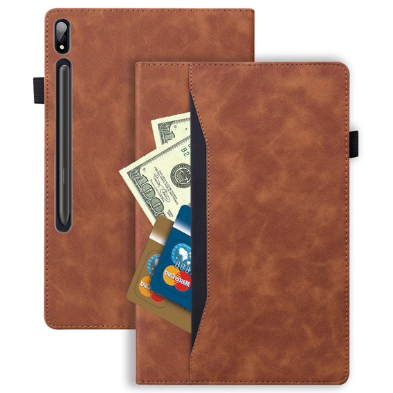 Husă pentru Samsung Galaxy Tab S10 FE+ Plus, Classic, cu spațiu pentru stylus, negru