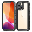 Husă impermeabilă IP68 pentru iPhone 13 Pro, SHELLBOX, negru