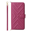 Carcasă cu clapetă pentru Xiaomi Redmi A5, Crossbody Leather Wallet, maroon