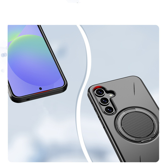 Husă MagSafe cu suport pentru Samsung Galaxy A37 5G, negru