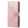 Cu clapetă pentru Samsung Galaxy A55 5G, Mandala Flower, verde