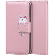 Cu clapetă pentru Motorola Moto G22, Wallet Bunny, roz