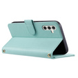 Husă cu clapetă pentru Samsung Galaxy S25 FE, Rhombus Crossbody Leather, verde